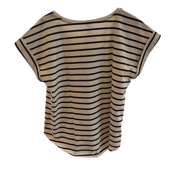 LL Bean Signature Women's Striped T Shirt Short Sleeve Casual Top 100% cotton XL - Picture 2 of 4